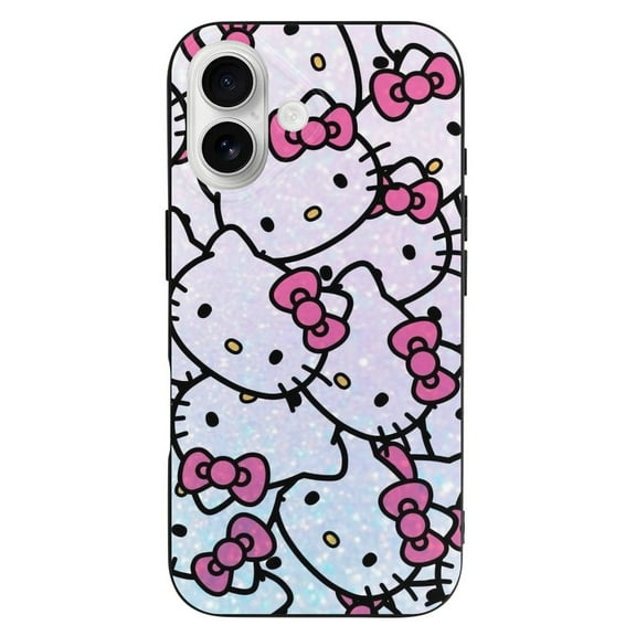 Hello Kitty319753 Compatible with iPhone 16 Case Full Covered Soft Slim Rugged TPU Phone Case Shockproof Non-Slip Anti-Fingerprint Basic Cases Protection
