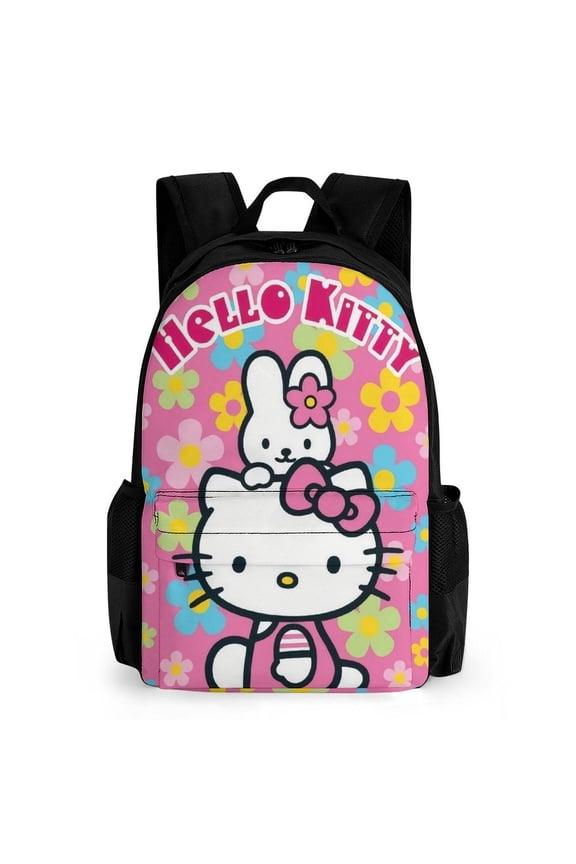 Hello Kitty5986 Laptop Backpacks with Pocket, Casual Lightweight Bookbag, Classic Shoulders Roomy Bag for Hiking Traveling Camping Business Errands