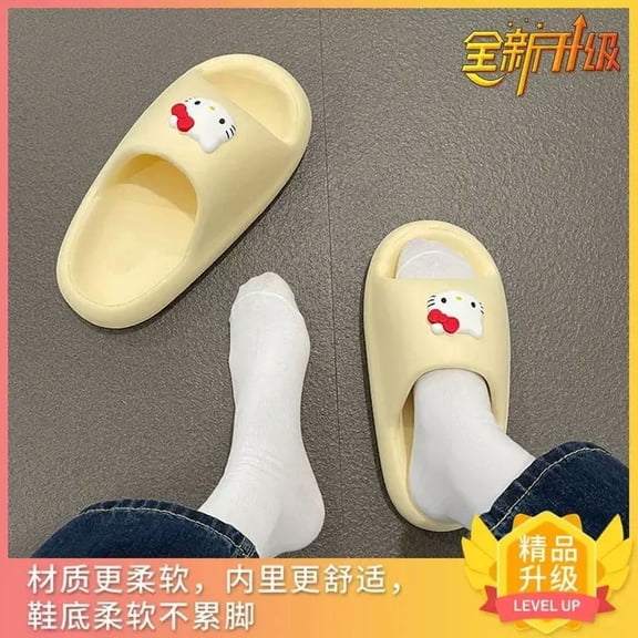 Hello Kittys Slippers New Cartoon Cute Anti-Slip Summer Wearing Outside Sandals Comfortable Soft Figure