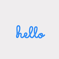 thumbnail image 1 of Hello LED Neon Sign Blue, 1 of 3