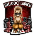 thumbnail image 1 of Hello Ladies Poker White vinyl Reflective Decal 2In, 1 of 1