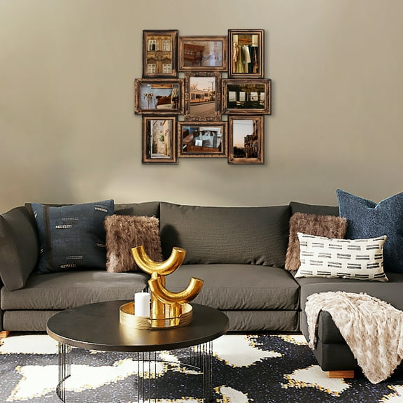 Hello Laura 19.68 in x 19.68 in Asymmetrical Plastic Picture Frame, Black