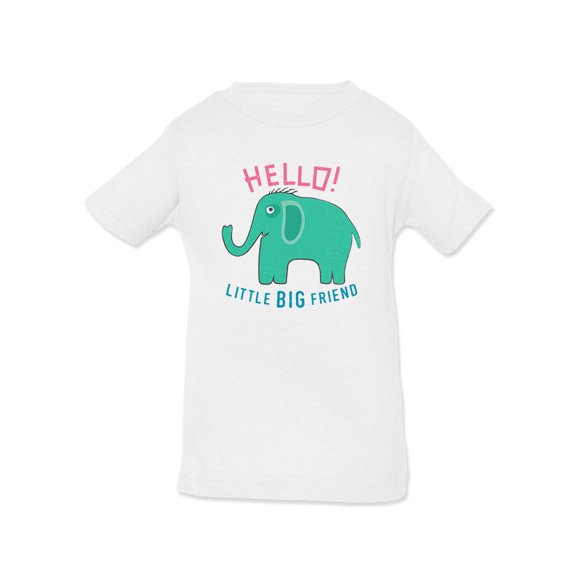 Hello Little Big Friend T-Shirt Infant -Image by Shutterstock,  6 Months