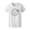 thumbnail image 1 of Hello Little Miss Cute Floral Tee Women's -Image by Shutterstock, 1 of 2
