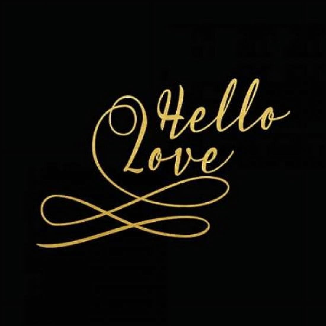 Hello Love Gold Canvas Art - Tara Moss (24 x 24)