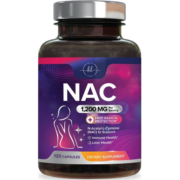 NAC Supplement 1200mg – Optimal Absorption Immune Support with Powerful Antioxidants - Respiratory & Liver Health Support - Bottled in USA, Vegan, GMO & Gluten Free N-Acetyl-L-Cysteine - 120 Capsules