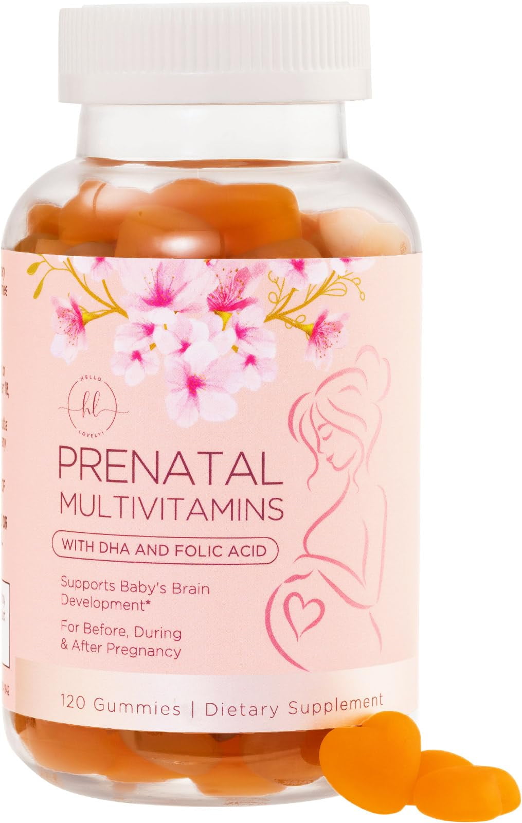 Hello Lovely! Prenatal Vitamins for Women, Multivitamin Gummy Folic