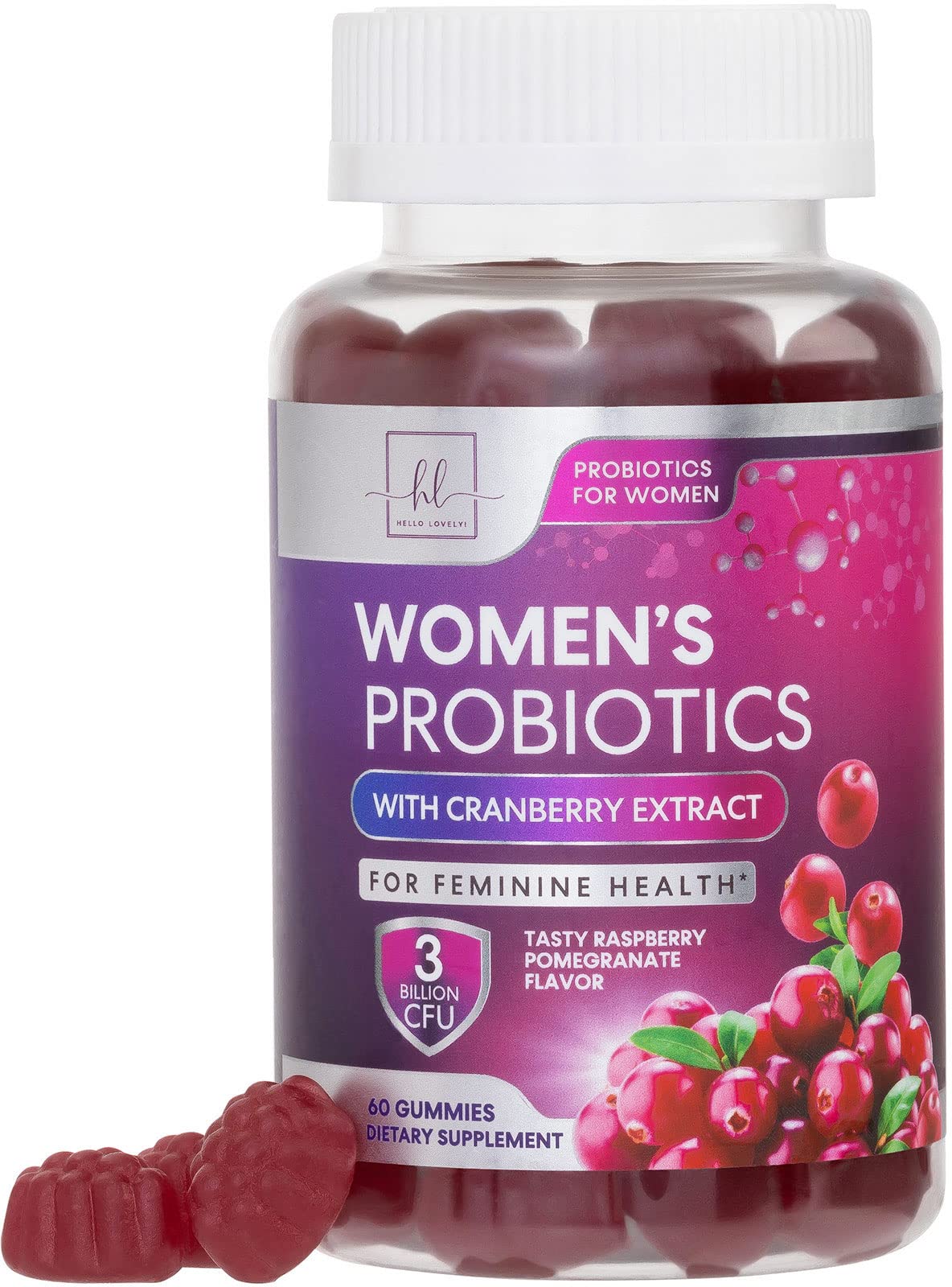 Hello Lovely Probiotics For Women Womens Probiotic Gummy W Cranberry Hello Lovely Probiotics For Women Womens Probiotic Gummy W Cranberry