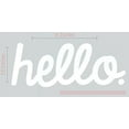 thumbnail image 1 of Hello Lower Case Vinyl Lettering Art Wall Sticker Decals Entry Welcome Home Decor Quote Opt 1 14x5.5-Inch White, 1 of 5
