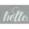 thumbnail image 1 of Hello Lower Case Vinyl Lettering Art Wall Sticker Decals Entry Welcome Home Decor Quote Opt 2 14x8-Inch Light Gray, 1 of 5