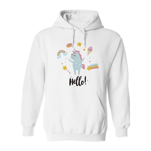 Hello Magic Unicorn! Hoodie Women -Image by Shutterstock, Female Medium