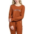 thumbnail image 1 of Hello Mello Best Day Ever Lounge Sweater Long Sleeve Pajama Top, Coffee (Women's), 1 of 7