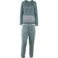 thumbnail image 1 of Hello Mello Carefree Threads, Hoodied Top and Jogger Pant Set with Drawstring Bag, Melange (Mint, Small (4-6)), 1 of 7