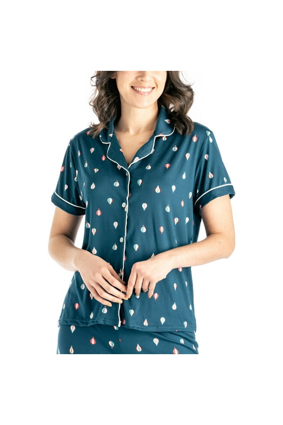 Carried Away Lounge Short Sleeve Pajama Tops, Carried Away Large/X-Large (Women's)
