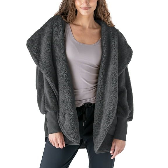 Hello Mello Comfort Zone Packable Oversized Cardigan, Charcoal (Women's)