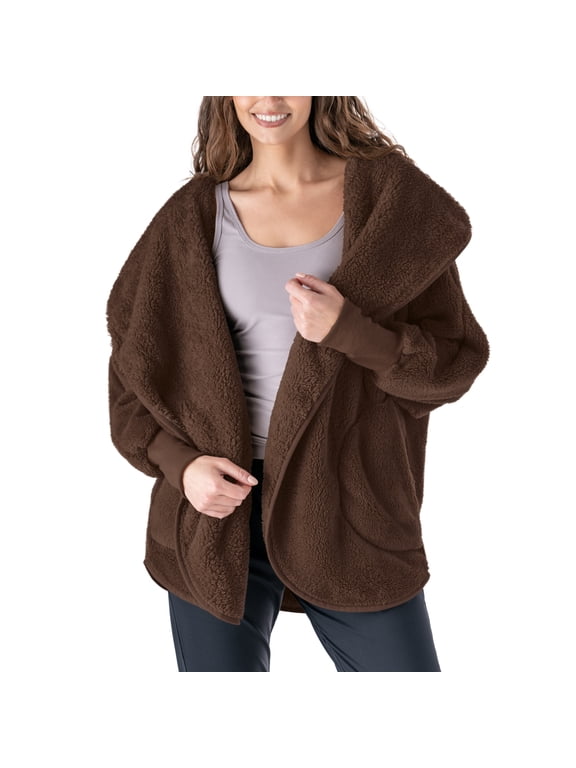 Comfort Zone Packable Oversized Cardigan, Mocha (Women's)