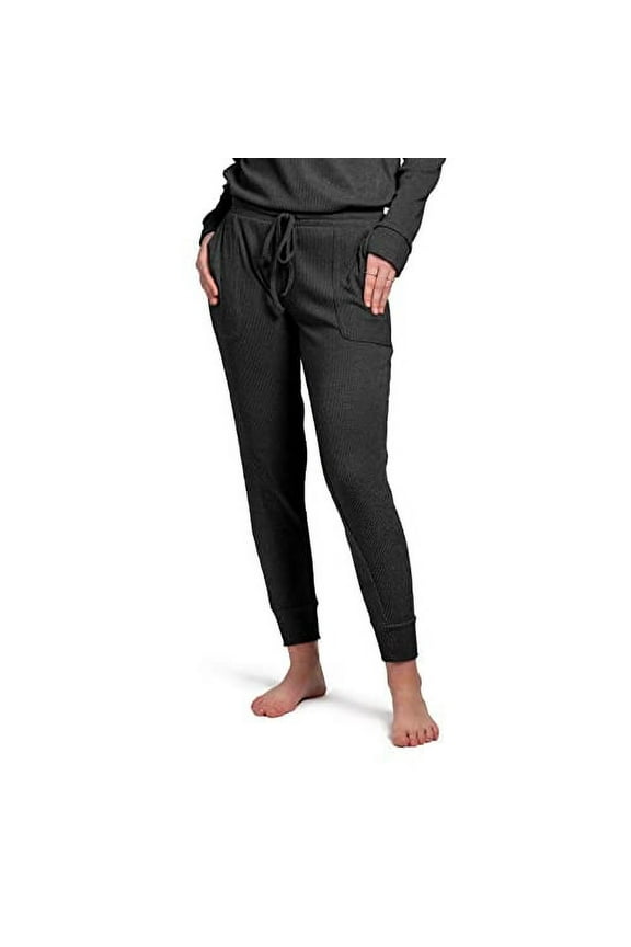 CuddleBlend Joggers Loose Drawstring Buttery Soft Lounge Pants, Black to Bed X-Large (Women's)