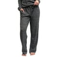 thumbnail image 1 of Hello Mello CuddleBlend Lounge Pants Relaxed Wide Leg Bottoms with Pockets, Black Medium (Women's), 1 of 8