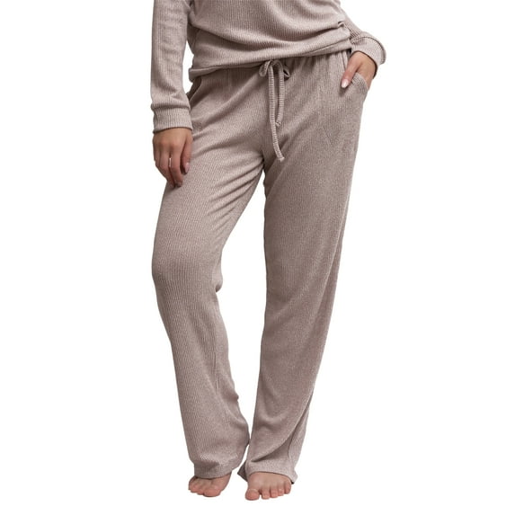 Hello Mello CuddleBlend Lounge Pants Relaxed Wide Leg Bottoms with Pockets, Pink X-Large (Women's)
