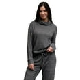 thumbnail image 1 of Hello Mello CuddleBlend Lounge Top Long Sleeve Relaxed Fit Turtleneck, Black Medium (Women's), 1 of 9
