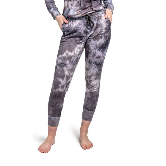 Hello Mello Dyes The Limit Lounge Joggers Soft Tie Dye Pajama Pants, Purple (Women's)