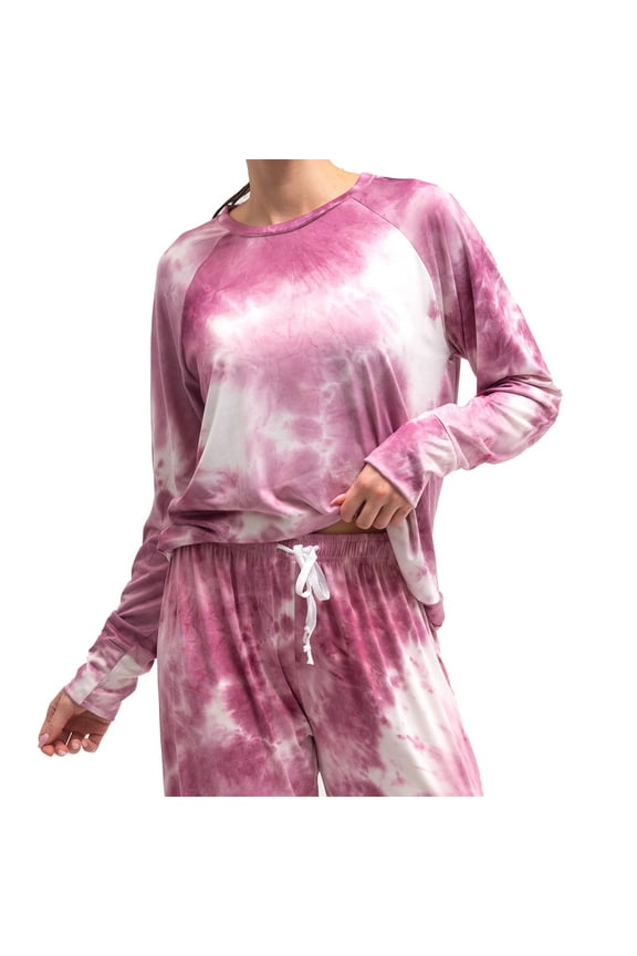 Dyes The Limit Lounge Long Sleeve Pajama Top, Orchid Large/X-Large (Women's)