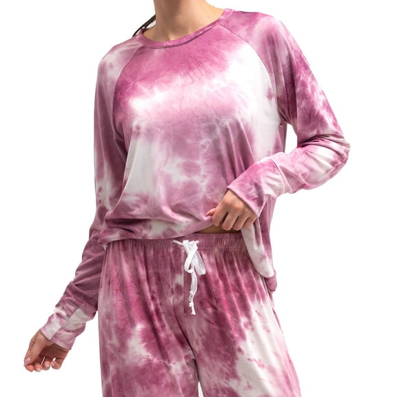 Hello Mello Dyes The Limit Lounge Long Sleeve Pajama Top, Orchid Medium/Large (Women's)