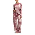 thumbnail image 1 of Hello Mello Dyes The Limit Lounge Top and Pants, 2-Piece Pajama Set, Orchid Medium/Large (Women's), 1 of 7
