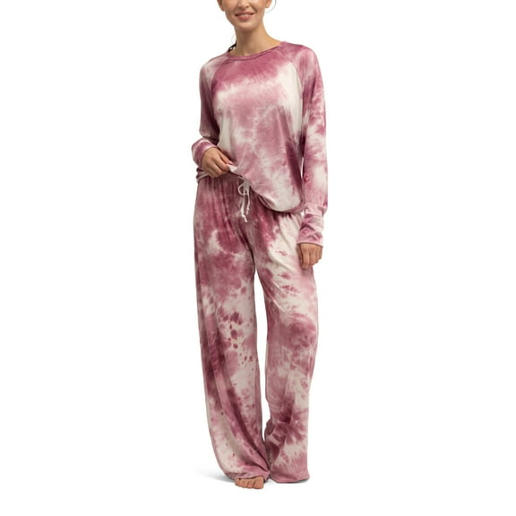Hello Mello Dyes The Limit Lounge Top and Pants, 2-Piece Pajama Set, Orchid Medium/Large (Women's)