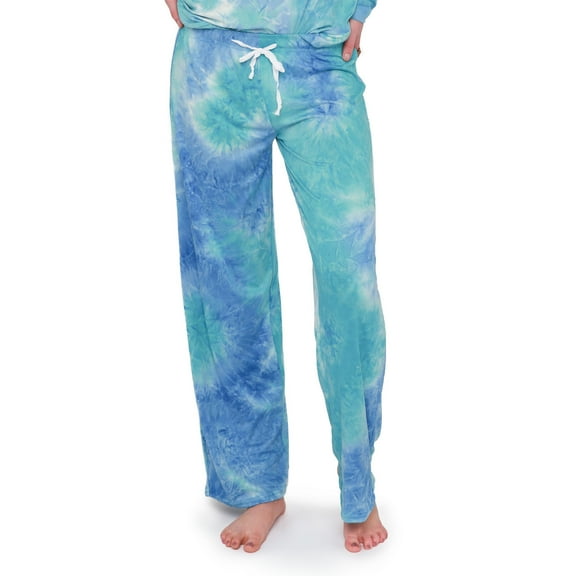 Hello Mello Dyes The Limit Soft Pajama Lounge Pants - NOT A SET, Aqua Medium/Large (Women's)