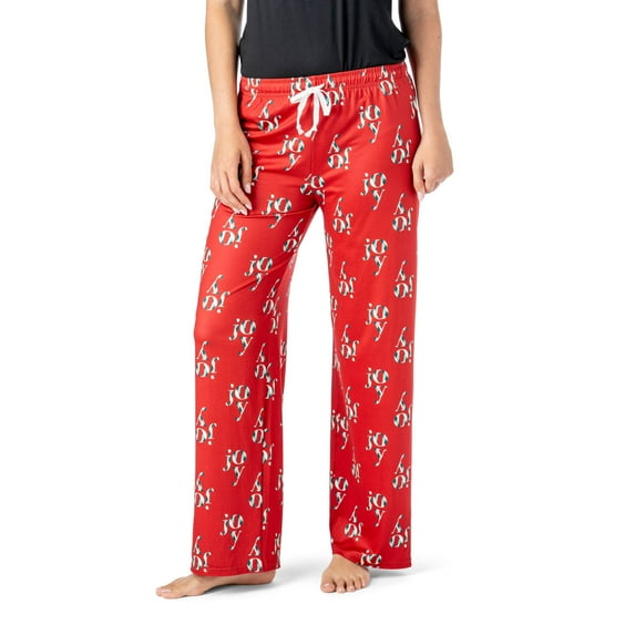 Hello Mello Holiday Lounge Soft Pants Pajama Bottoms, Joyful Large/X-Large (Women's)