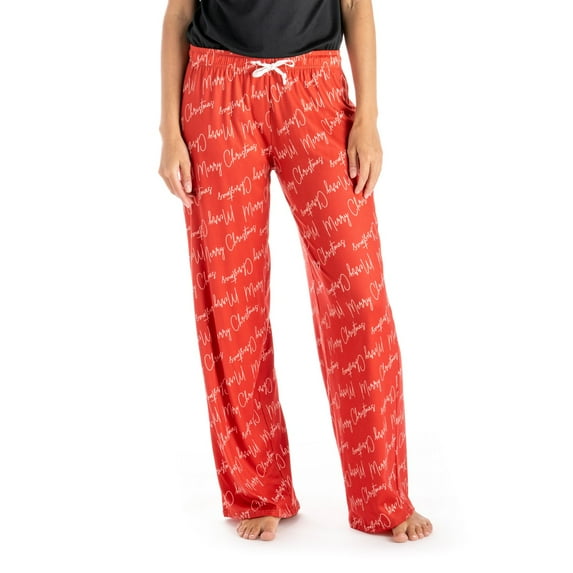 Hello Mello Holiday Lounge Soft Pants Pajama Bottoms, Merry Christmas X-Large/XX-Large (Women's)