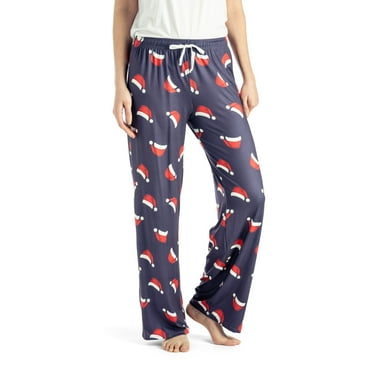 Hello Mello Holiday Lounge Soft Pants Pajama Bottoms, Santa's Nightcap Large/X-Large (Women's)