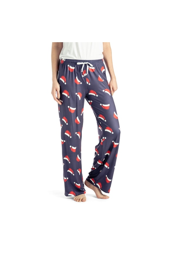 Holiday Lounge Soft Pants Pajama Bottoms, Santa's Nightcap Small/Medium (Women's)