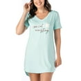 thumbnail image 1 of Hello Mello Let Me Sleep Lounge Sleepshirt V-Neck Short Sleeve Sleepwear, Cancel Everything Medium/Large (Women's), 1 of 8
