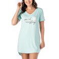 thumbnail image 1 of Hello Mello Let Me Sleep Lounge Sleepshirt V-Neck Short Sleeve Sleepwear, Cancel Everything X-Large/XX-Large (Women's), 1 of 8