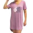 thumbnail image 1 of Hello Mello Let Me Sleep Lounge Sleepshirt V-Neck Short Sleeve Sleepwear, Good Morning Snooze Button Medium/Large (Women's), 1 of 8