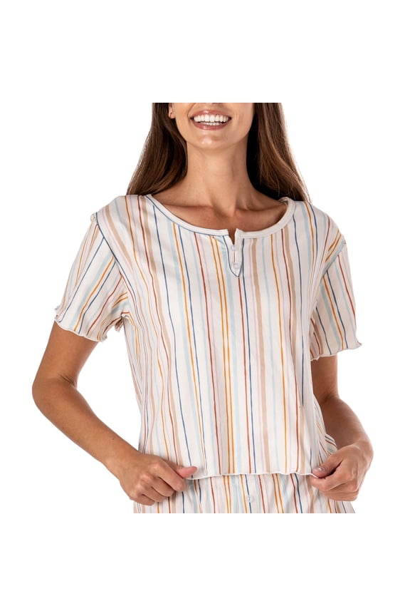 Lounge Pajama Top Sleepwear Shirt with Crewneck, Snooze Fest (Women's)