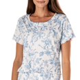 thumbnail image 1 of Hello Mello Lounge Pajama Top Sleepwear Shirt with Crewneck, Spill The Tea (Women's), 1 of 8