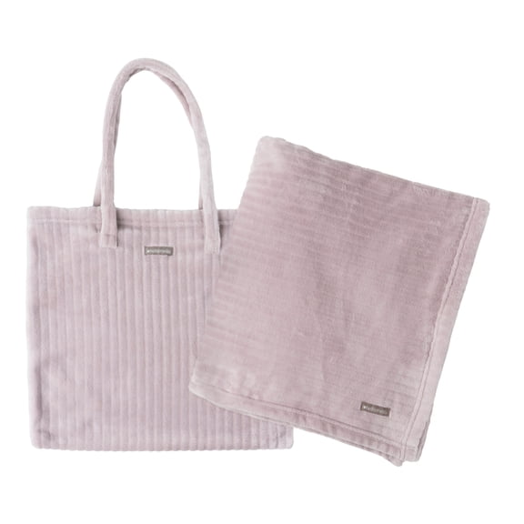 Hello Mello On My Way Tote Plush Throw Blanket, Lilac