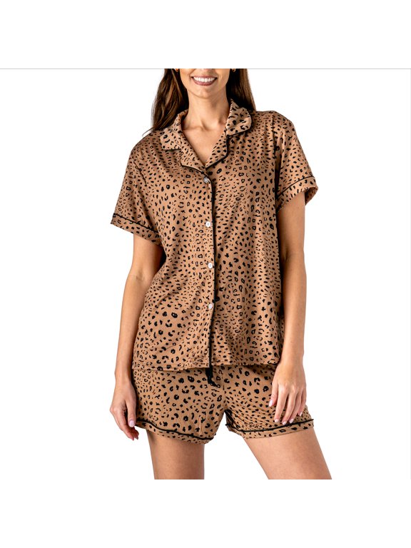 Signature Lounge Top and Shorts, 2-Piece Pajama Set Seeing Spots, Large/X-Large (Women's)