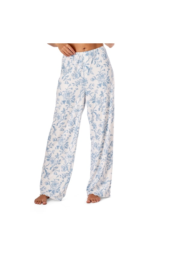 Snooze Fest Lounge Pajama Pants Soft Sleepwear Bottoms, Spill The Tea (Women's)