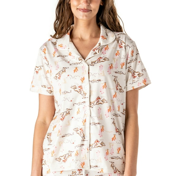 Hello Mello Stargazer Soft Pajama Lounge Shirt Top, Hold Your Horses X-Large/XX-Large (Women's)