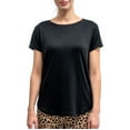 thumbnail image 1 of Hello Mello Women's Short Sleeve Dream Tee Shirt Black, X-Large, 1 of 8