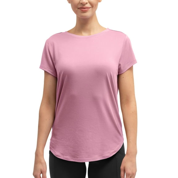 Hello Mello Women's Short Sleeve Dream Tee Shirt Pink, Medium