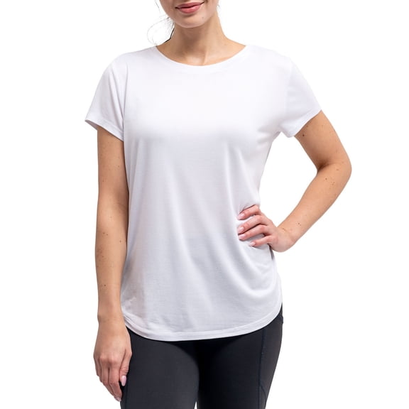 Hello Mello Women's Short Sleeve Dream Tee Shirt White, X-Large