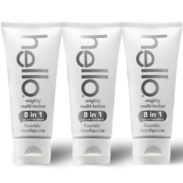 Hello Mighty Multitasker Fluoride Toothpaste, 8in1 with Minty Flavor