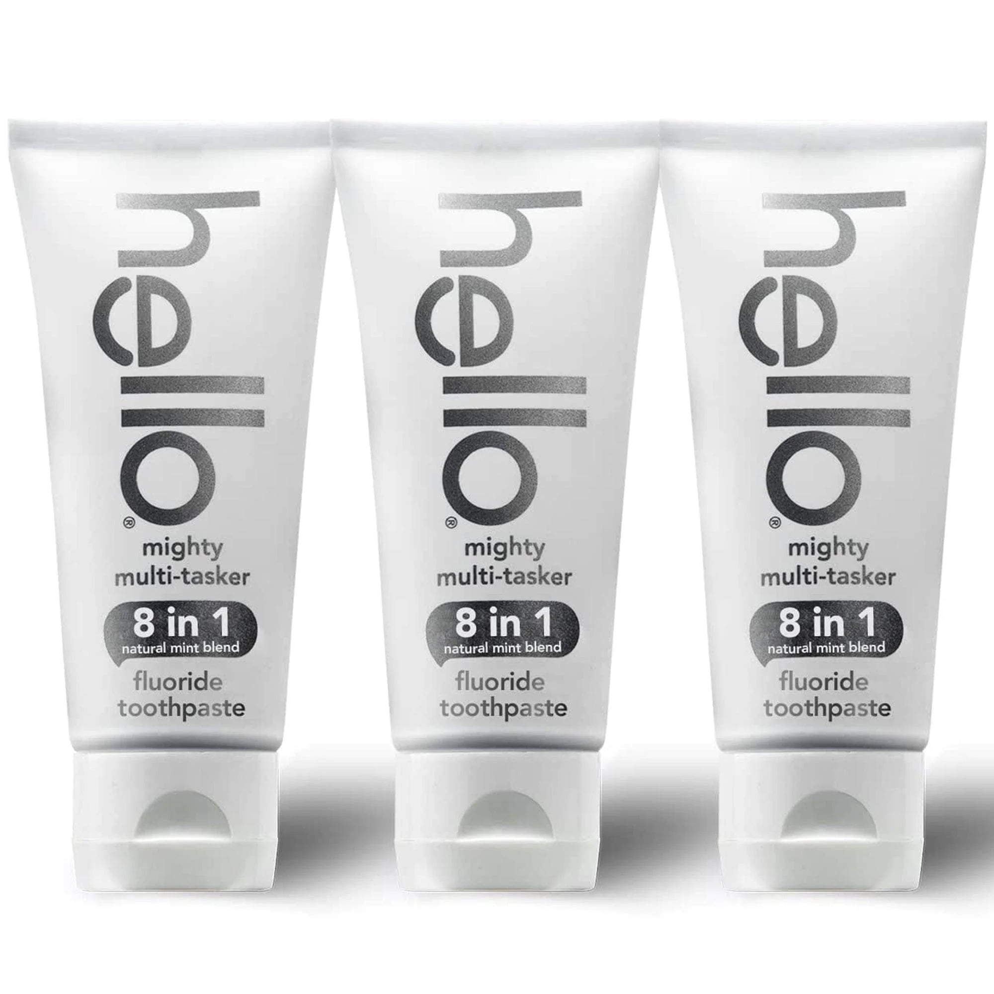 Hello Mighty Multitasker Fluoride Toothpaste, Natural Mint Flavor, For