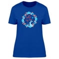 thumbnail image 1 of Hello, My Love Bunny Wreath T-Shirt Women -Image by Shutterstock, Female Small, 1 of 2