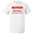 thumbnail image 1 of Hello My Name Is Christine T shirt Tee Gift, 1 of 2